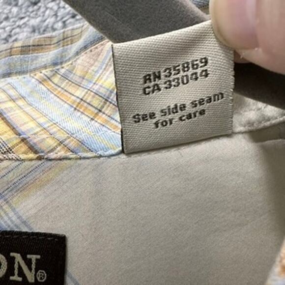 Stetson Men's 2XL Pearl Snap Western Shirt Long Sleeves Pointed Flap Pocket - Picture 11 of 11